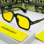 Hexagonal sunglasses with black colour for men and women