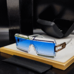 Square Blue Sunglasses for unisex
